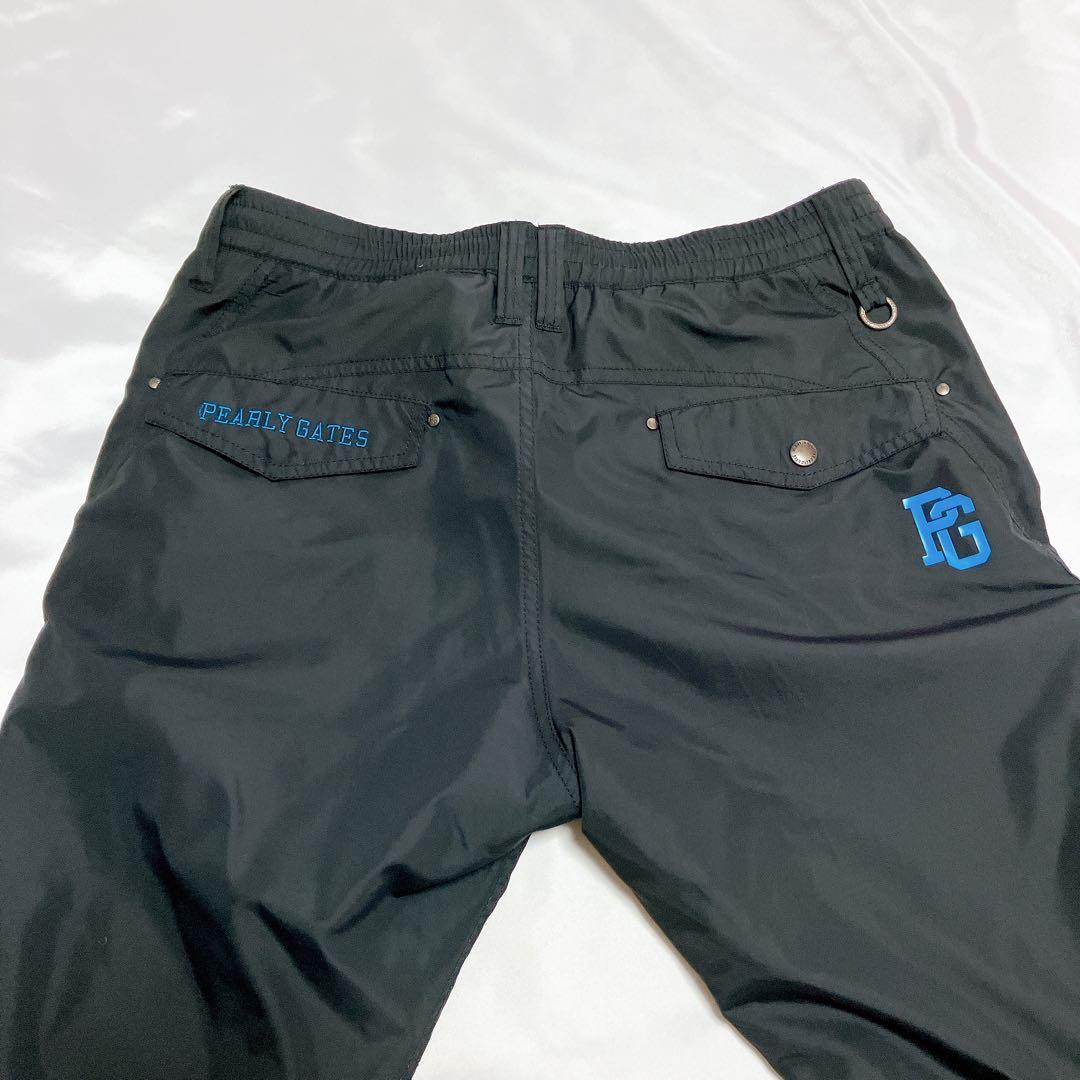 【極美品】パーリーゲイツ パンツ ウィンドブレーカー ブラック 防寒 蓄熱 L