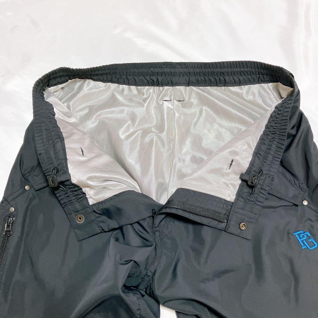 【極美品】パーリーゲイツ パンツ ウィンドブレーカー ブラック 防寒 蓄熱 L