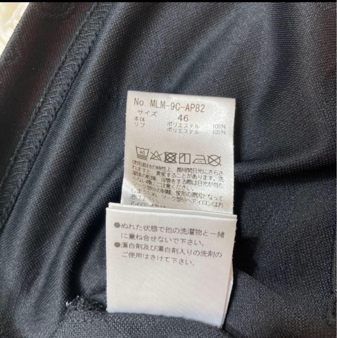 極美品 マークアンドロナ ゴルフウェア 長袖ポロシャツ 黒 ドクロ Mサイズ相当