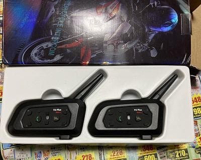 【新品2台】 通話18時間 ペアリング済 インカム 6Riders V6