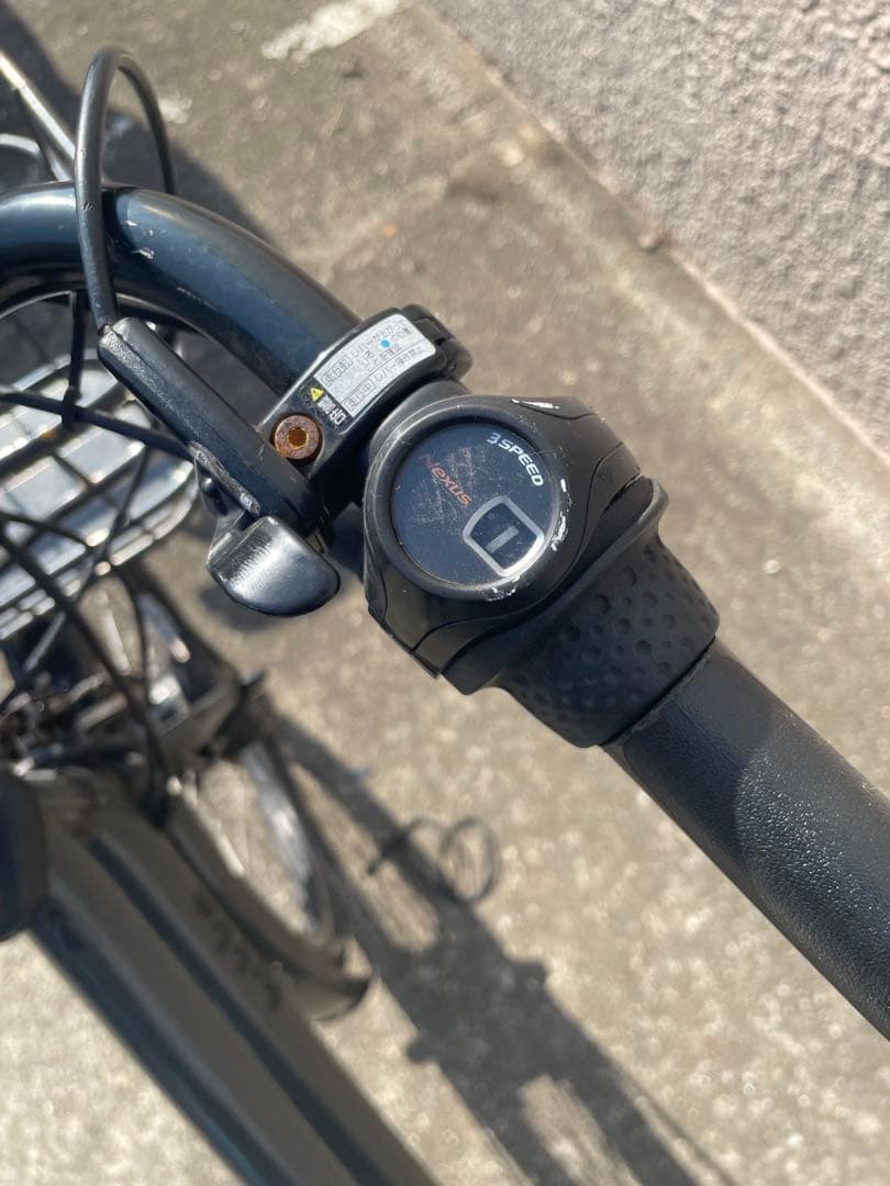 電動アシスト自転車　ブリヂストン　ビッケ　グリ　チャイルドシート