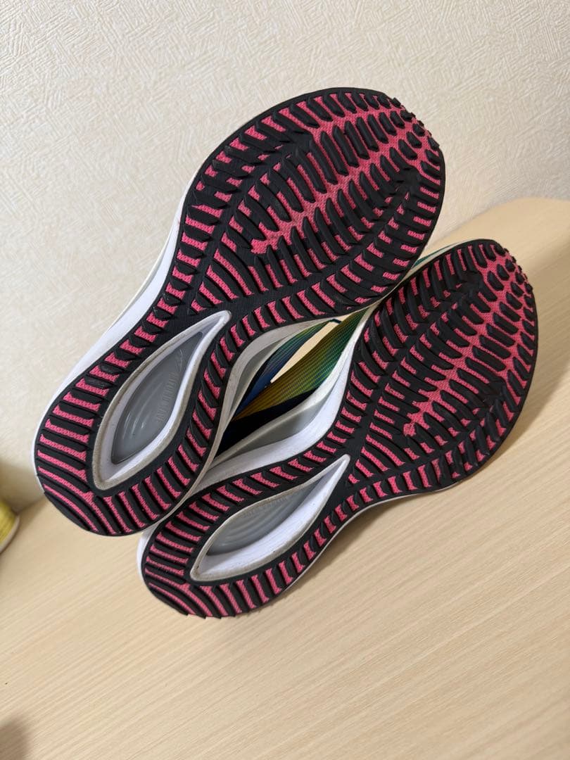 ミズノ　ランニングシューズ　トレーニングシューズ　ブルー×イエロー　27