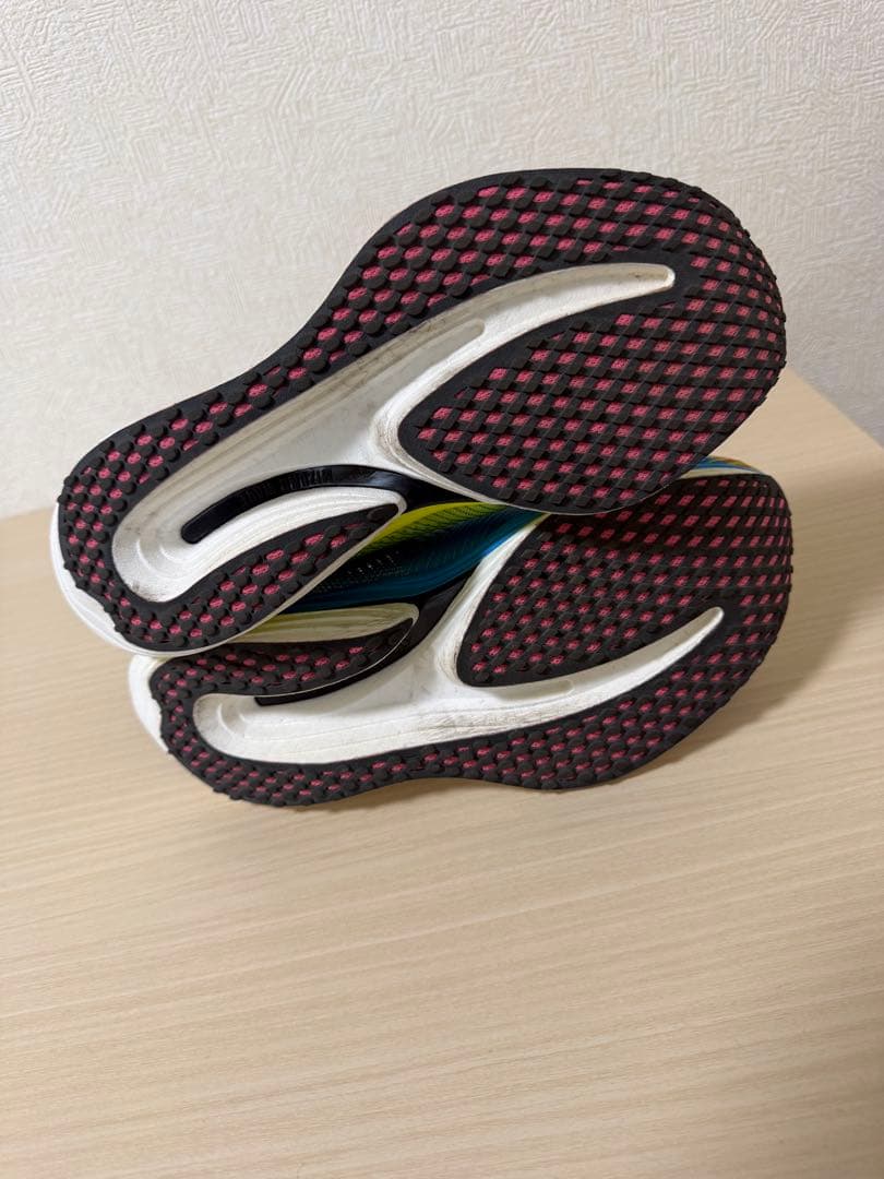 ミズノ　ランニングシューズ　トレーニングシューズ　ブルー×イエロー　27