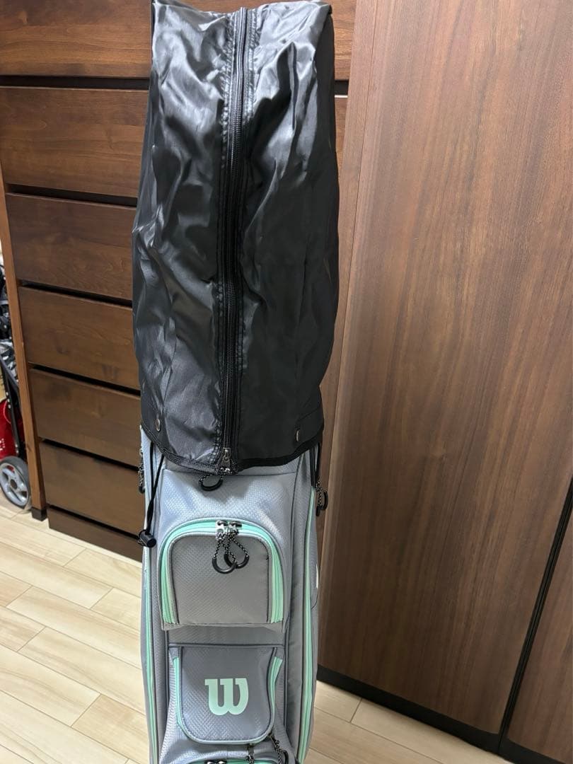 【新品】Wilson 複数ポケット付　グレー　キャディバック