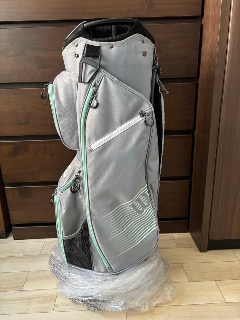 【新品】Wilson 複数ポケット付　グレー　キャディバック