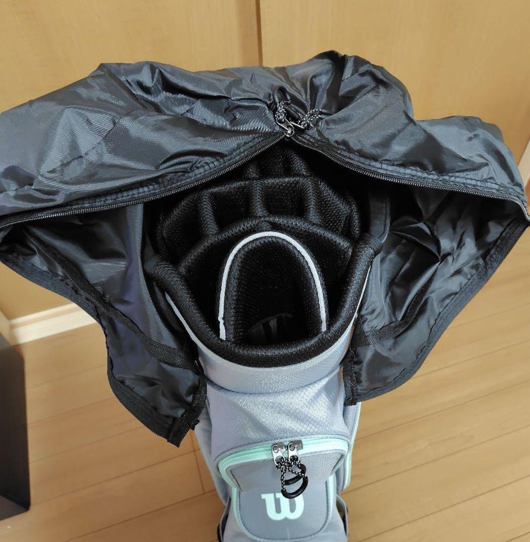 【新品】Wilson 複数ポケット付　グレー　キャディバック