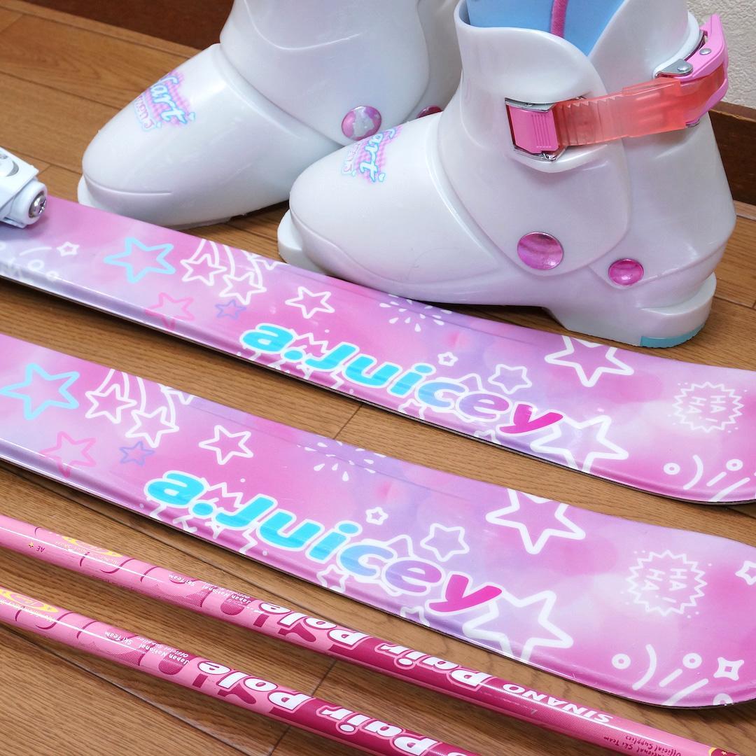 メンテ済 120cm 靴22cm SWALLOW スキーセット