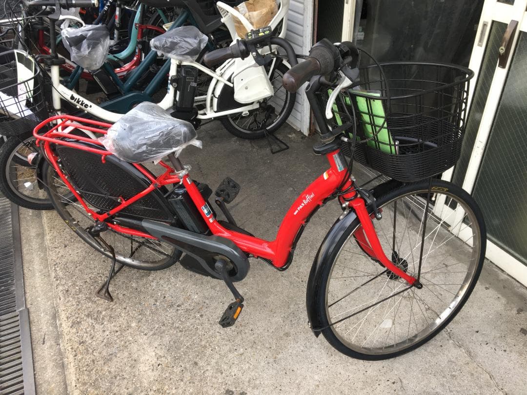 地域限定送料無料　パス　ラフィーニ　子供乗せ　8,7AH　赤　神戸市　電動自転車