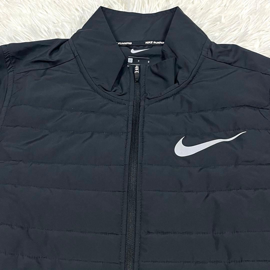 NIKE 中綿キルティング切替 エアロロフトジャケット ブラック Lサイズ