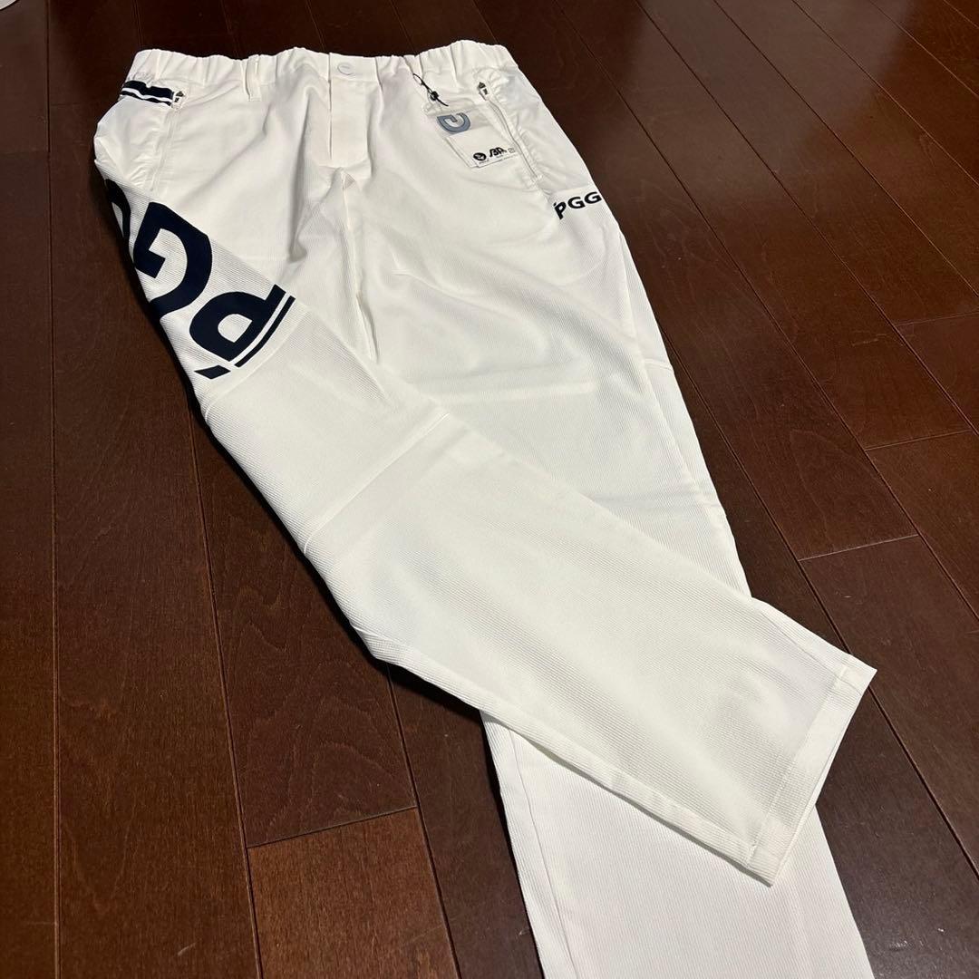 パーリーゲイツ PGG P eトビーストレッチパンツ白 サイズ5