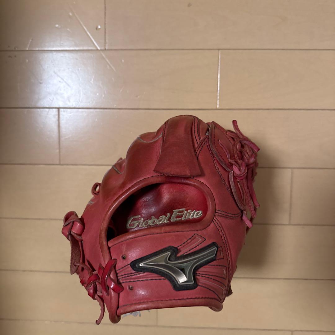 Mizuno Global Elite 赤 少年軟式グローブ
