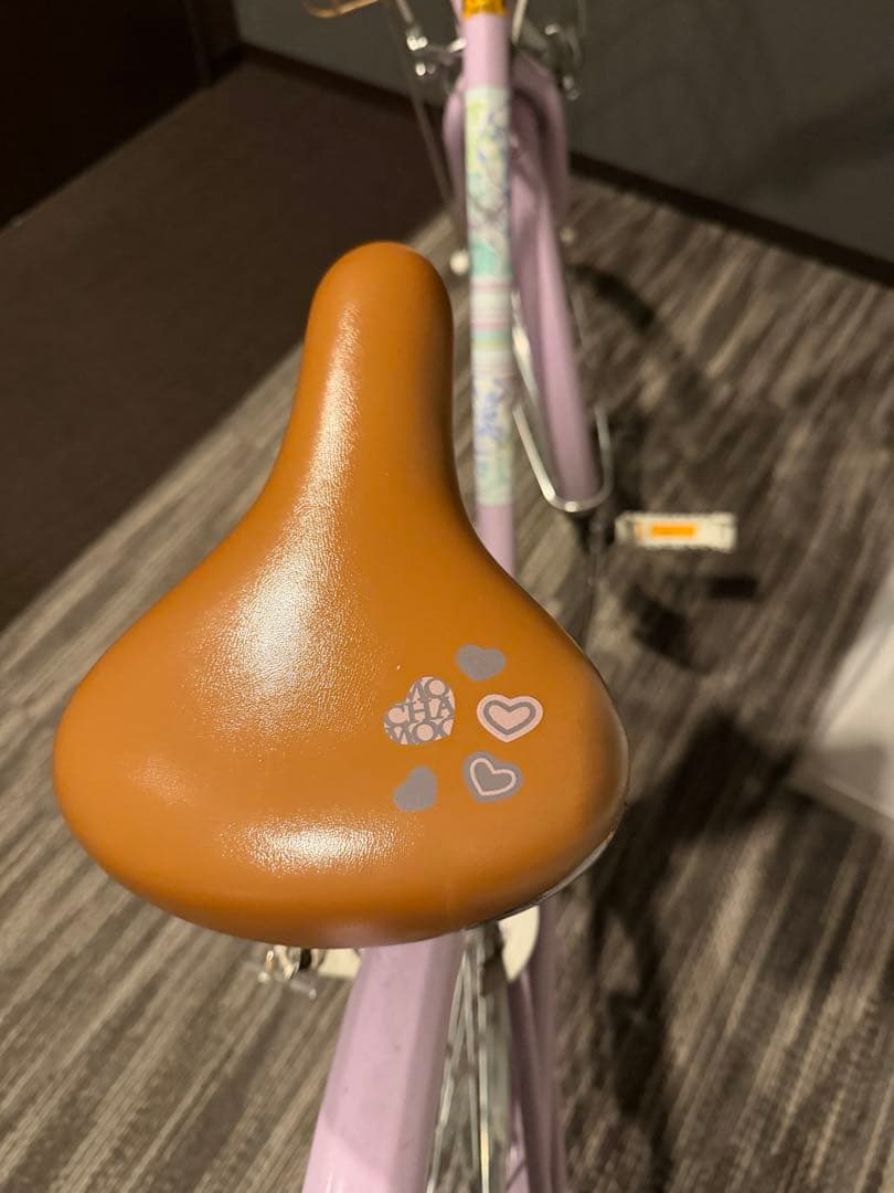 【美品】24インチ 女の子用シティサイクル自転車　ゴールドバスケット付き