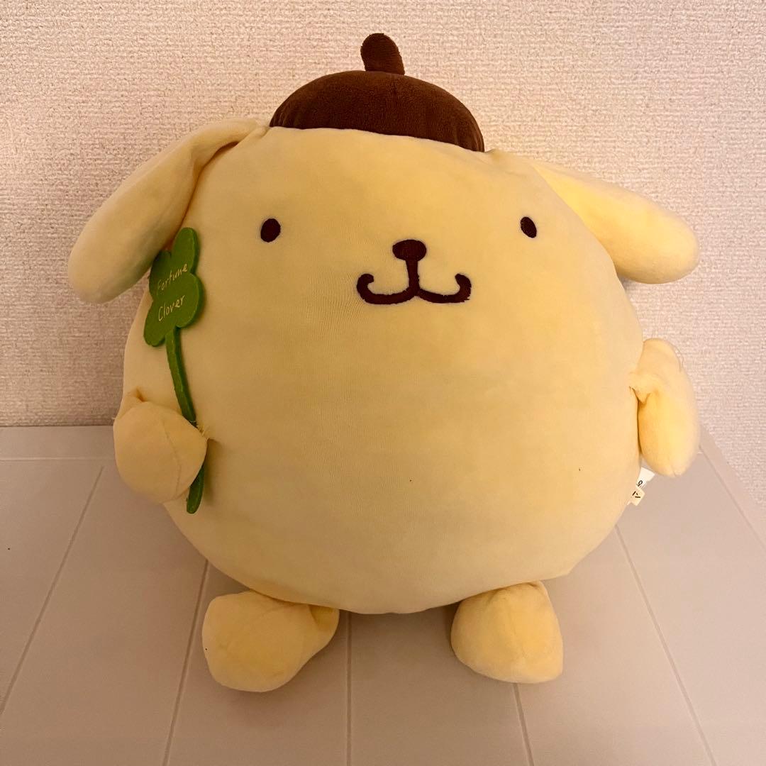 ポムポムプリン　ぬいぐるみ　クローバー　ムニュムニュ　L