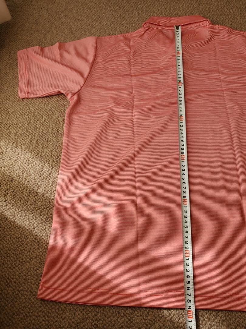 放出！新品未使用Srixon ポロシャツ Lサイズ 赤/ストライプ