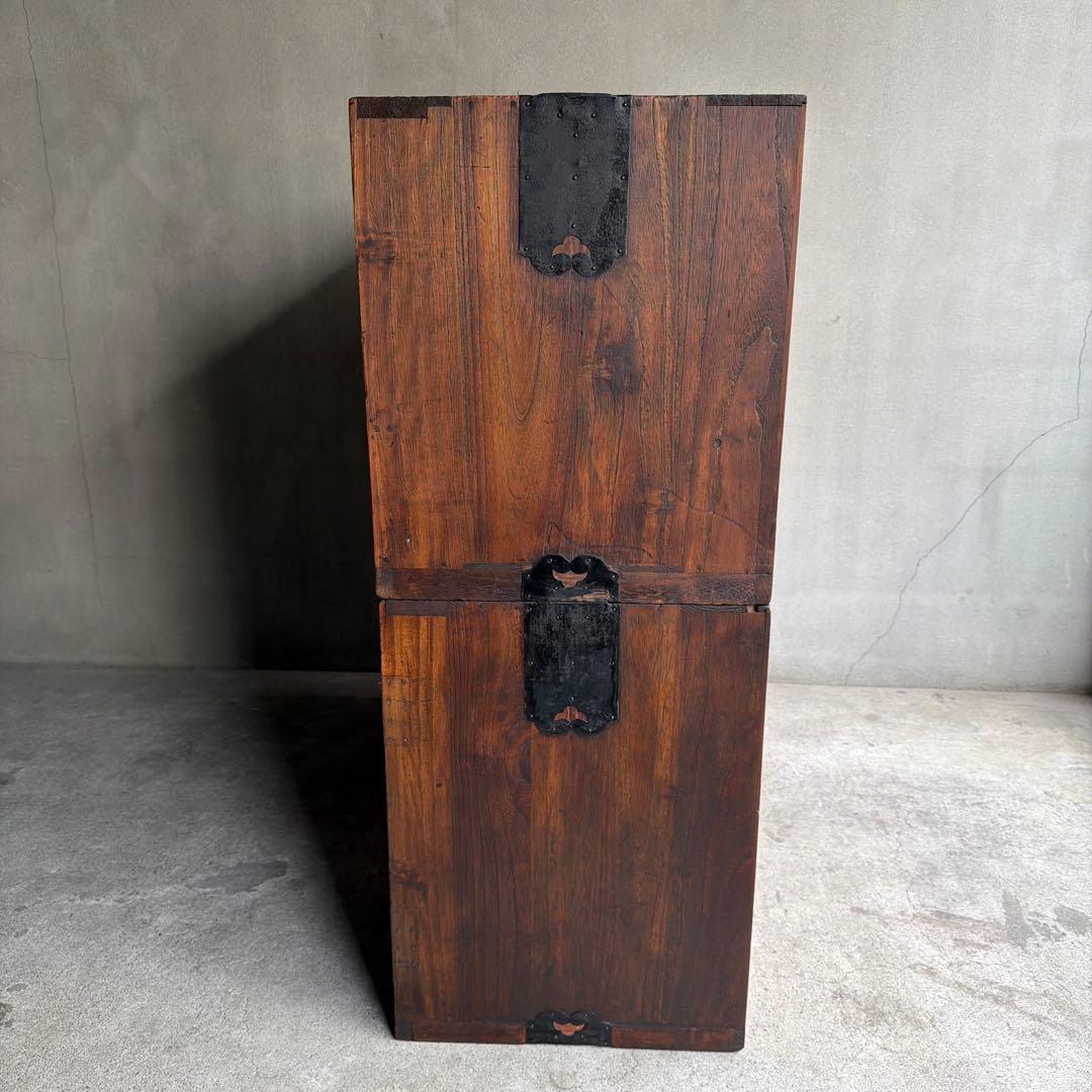 古家具 総桐 桐箪笥 整理箪笥 食器棚 オープンラック 戸棚 抽斗 桐タンス