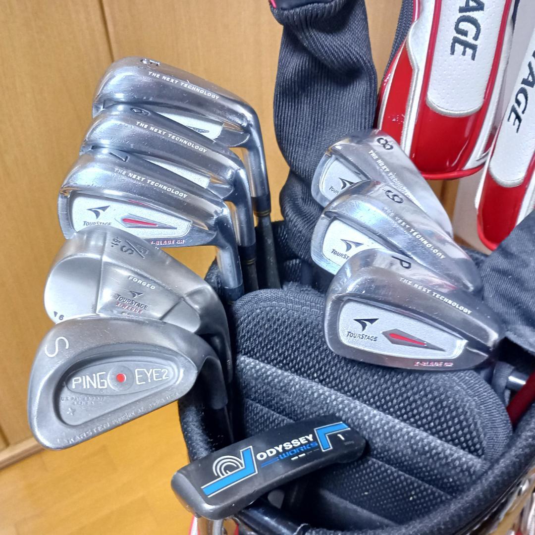 ⛳ ツアーステージ　ゴルフクラブセット アイアングリップ交換済