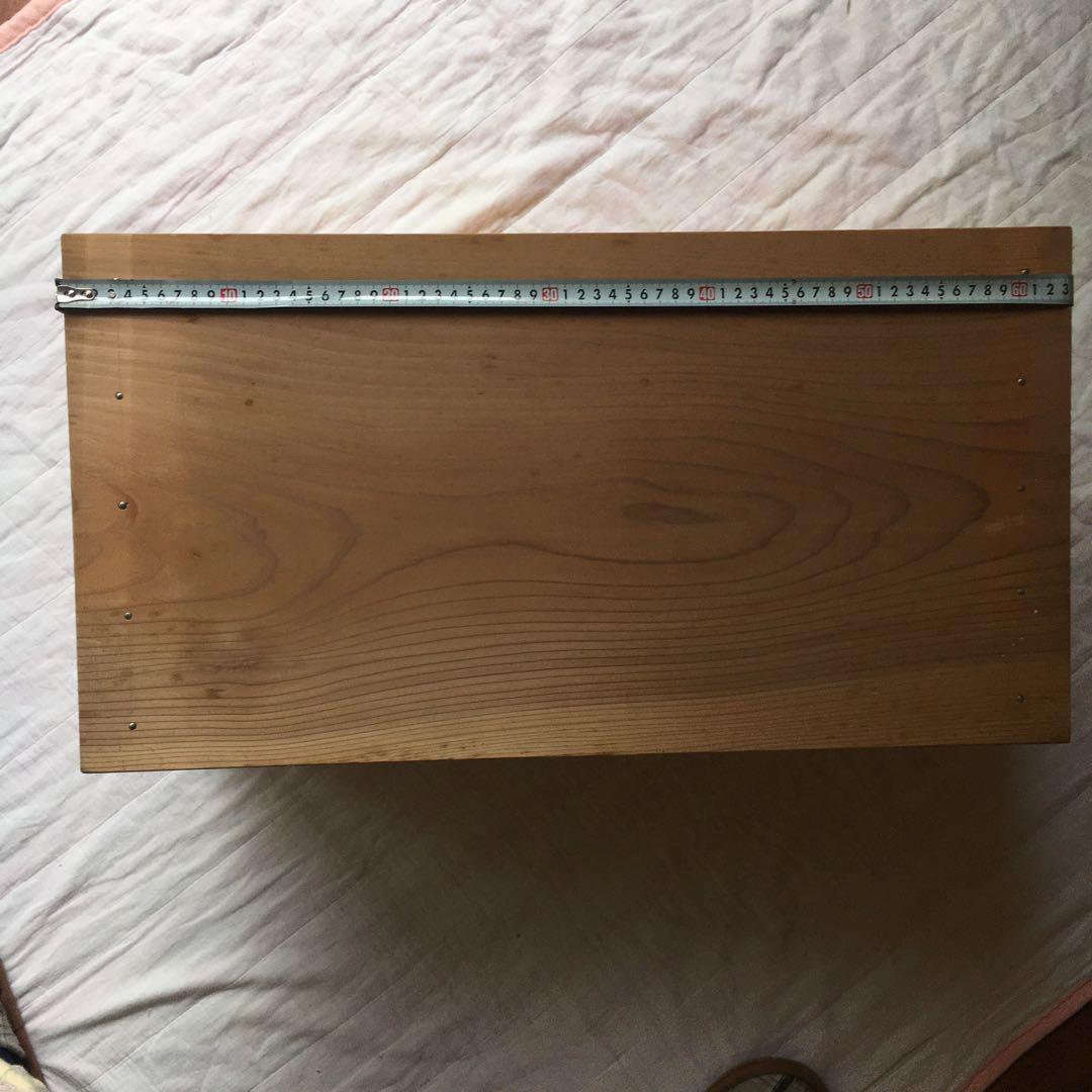 木箱もろぶた　もち箱　3段蓋付き　昭和レトロ　中古品