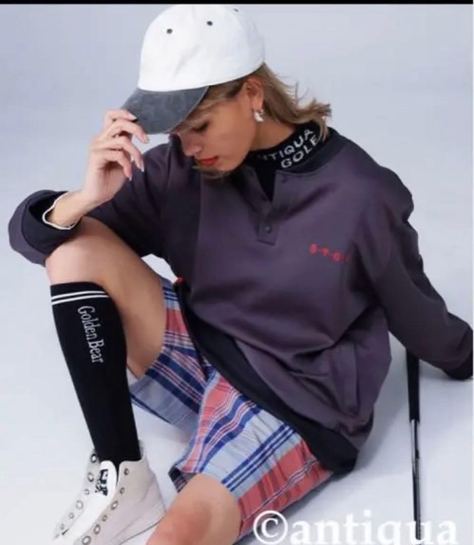 antiqua golf STCH ★ハイネックシャツ★スミクロ★