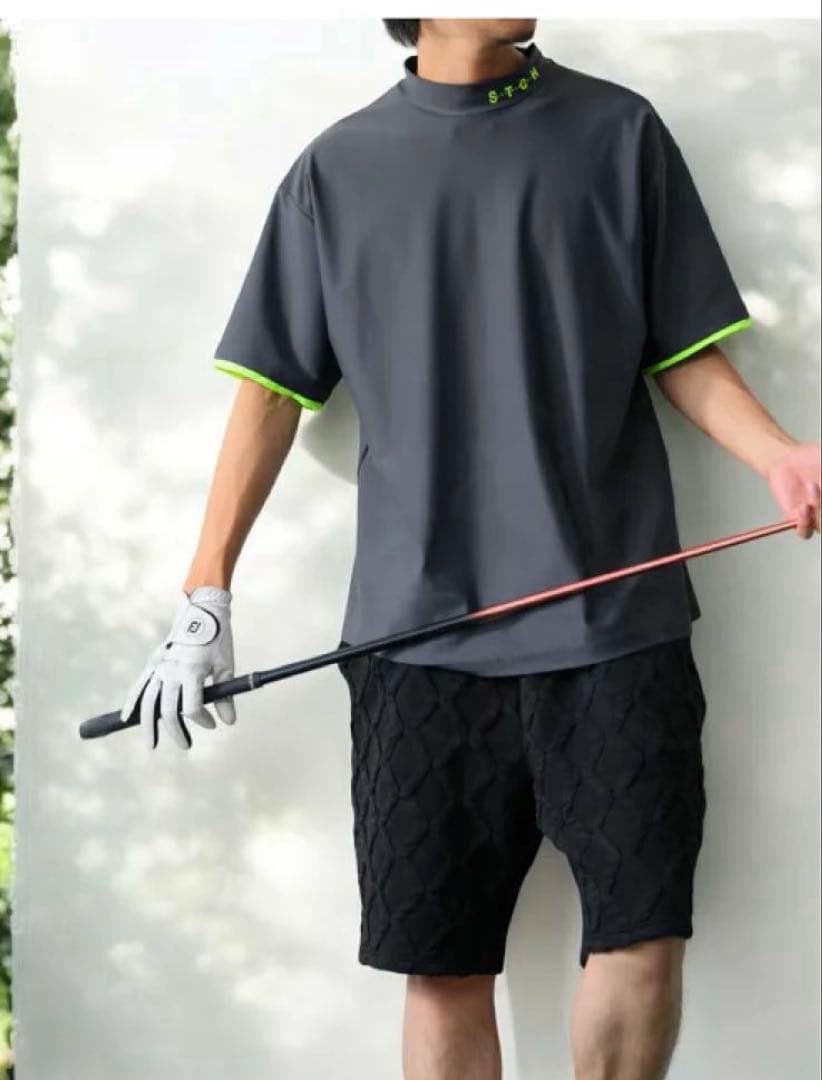 antiqua golf STCH ★ハイネックシャツ★スミクロ★