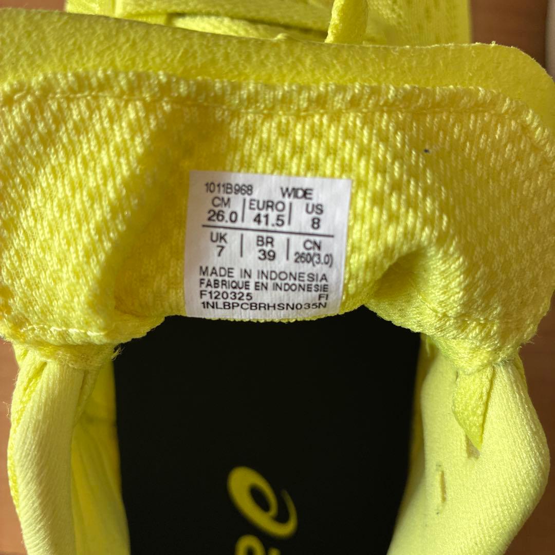 asics エボライドスピード3 26.0cm ワイド イエロー