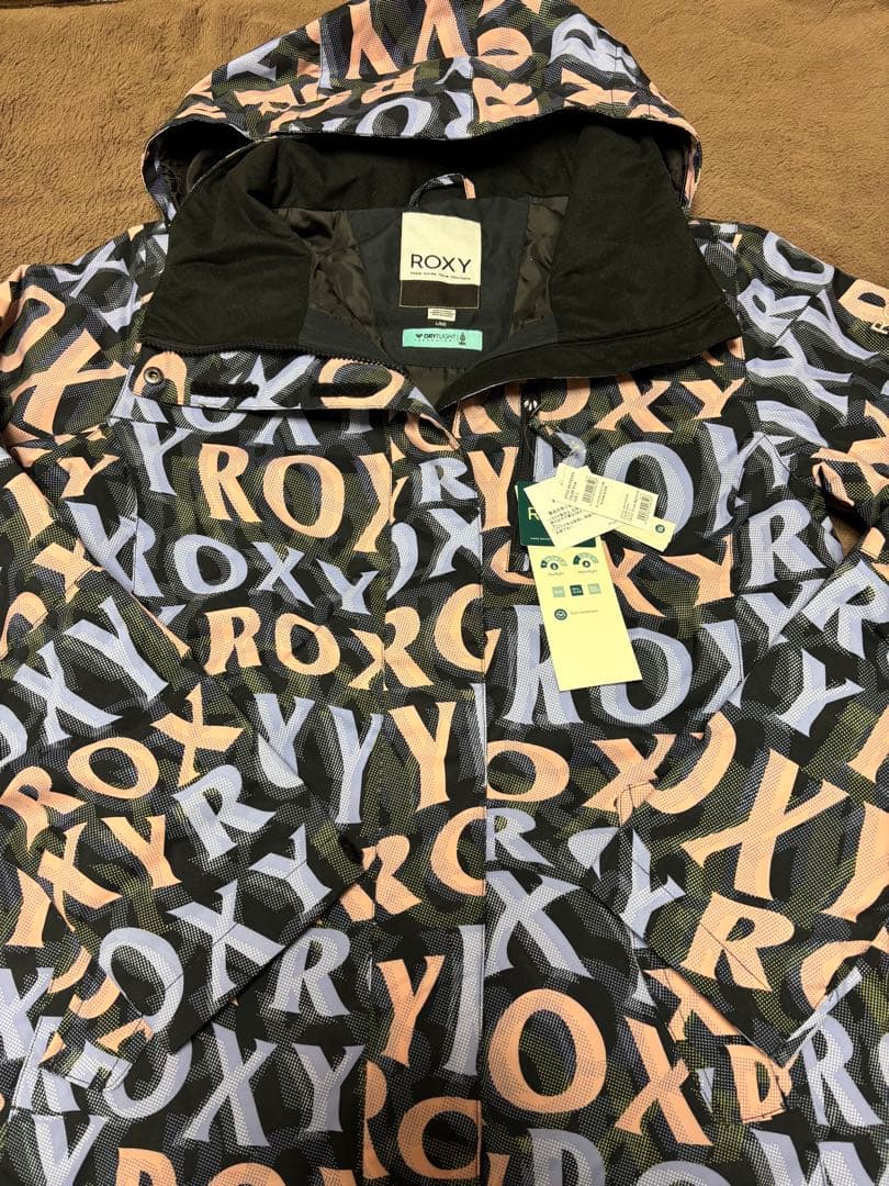 ✨新品未使用タグ付き✨ ROXY ロキシー フード付き スノーボードウェア 黒Ｌ