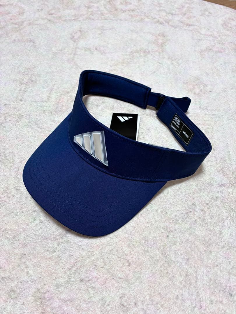 【3点セット】新品 L アディダス ゴルフ ワンダーブルー上下＆メタルバイザー