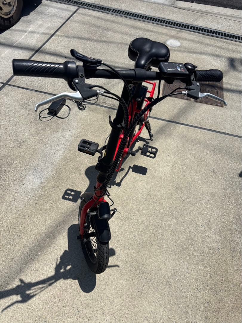 ふ*こ様 赤い電動アシスト自転車 折りたたみ式