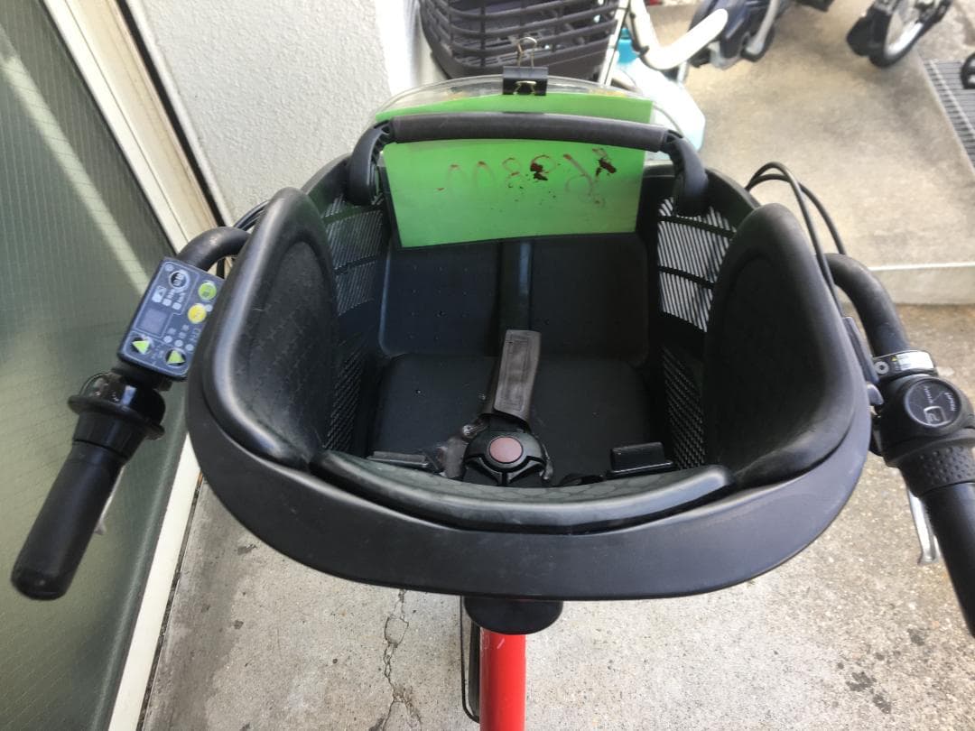 地域限定送料無料　キッスミニ　15,4AH　三人乗り　赤　神戸市　電動自転車