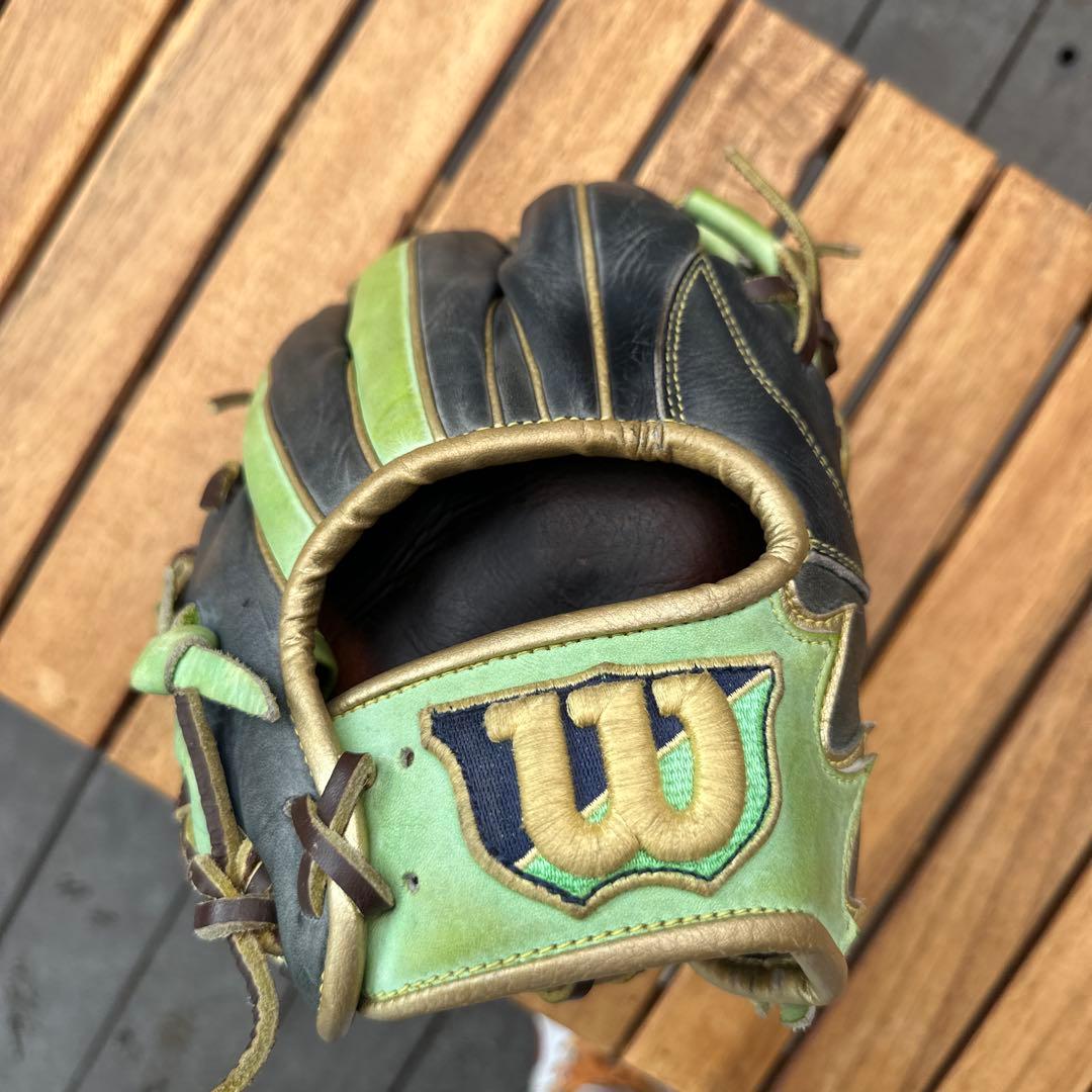 Wilson A2000 軟式グローブ 黒/緑