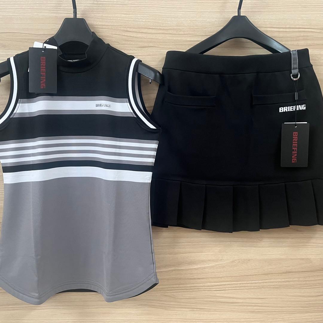 新品★BRIEFINGゴルフセットアップ 黒 S ハイネックタンク&スカート