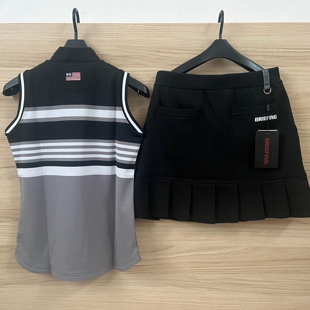 新品★BRIEFINGゴルフセットアップ 黒 S ハイネックタンク&スカート