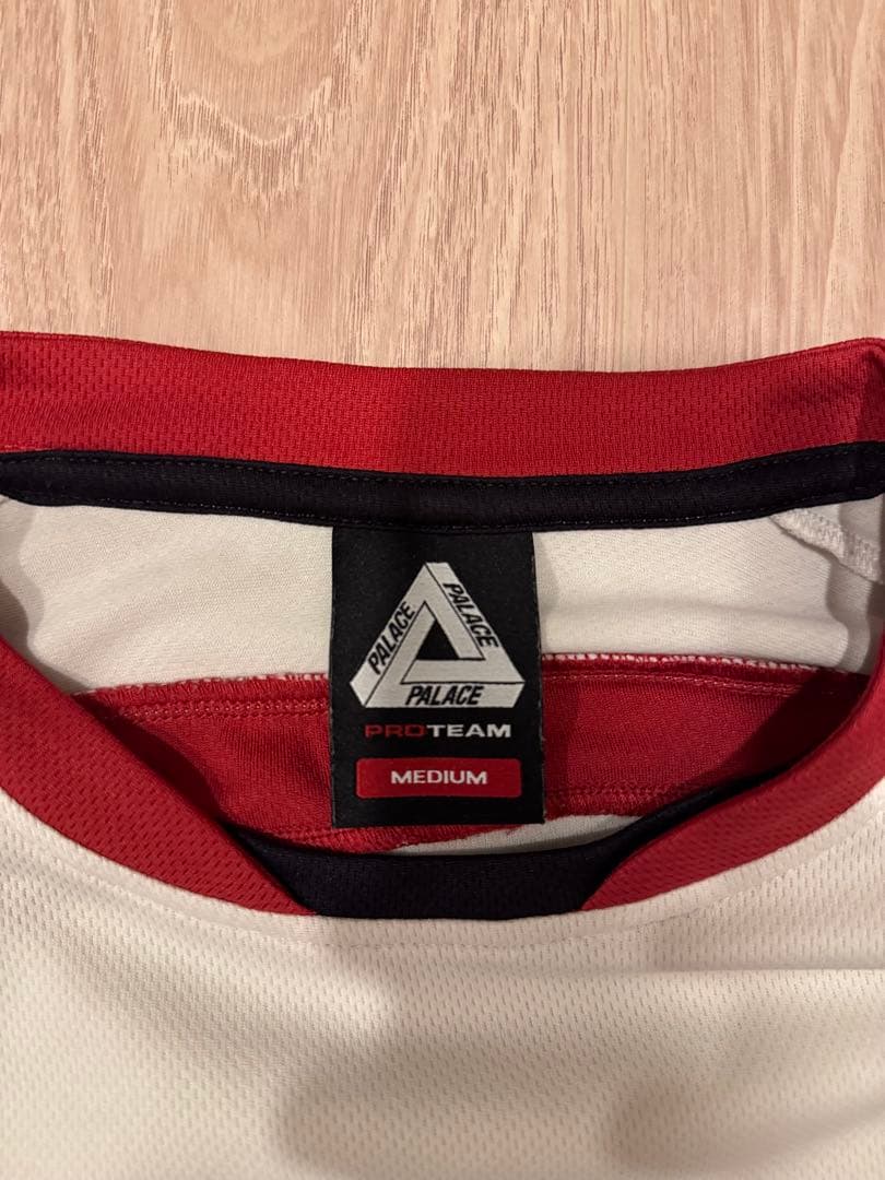 PALACE PRO TEAM サッカージャージMサイズ ホワイト/レッド