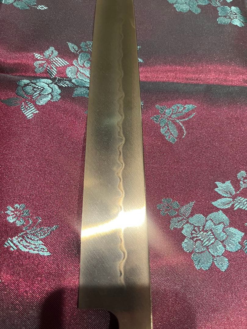 沖芝　正國　三本杉　水本焼　白鋼　柳刃　300mm