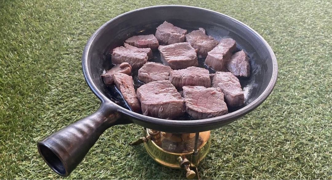 ガス器専用フライパン 陶器製 常滑焼き