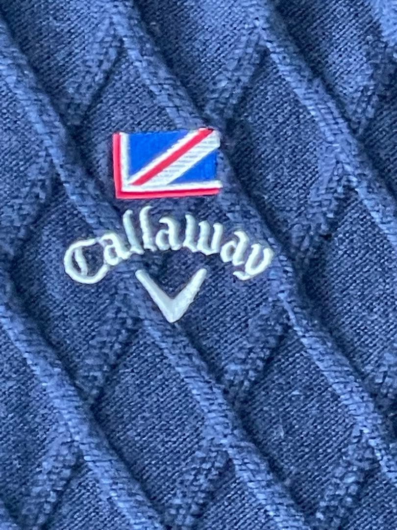 Callaway ネイビー ダイヤモンドパターン セーター