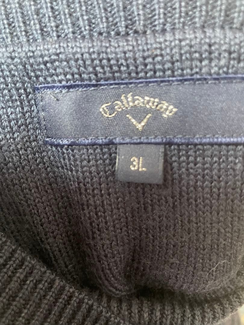 Callaway ネイビー ダイヤモンドパターン セーター