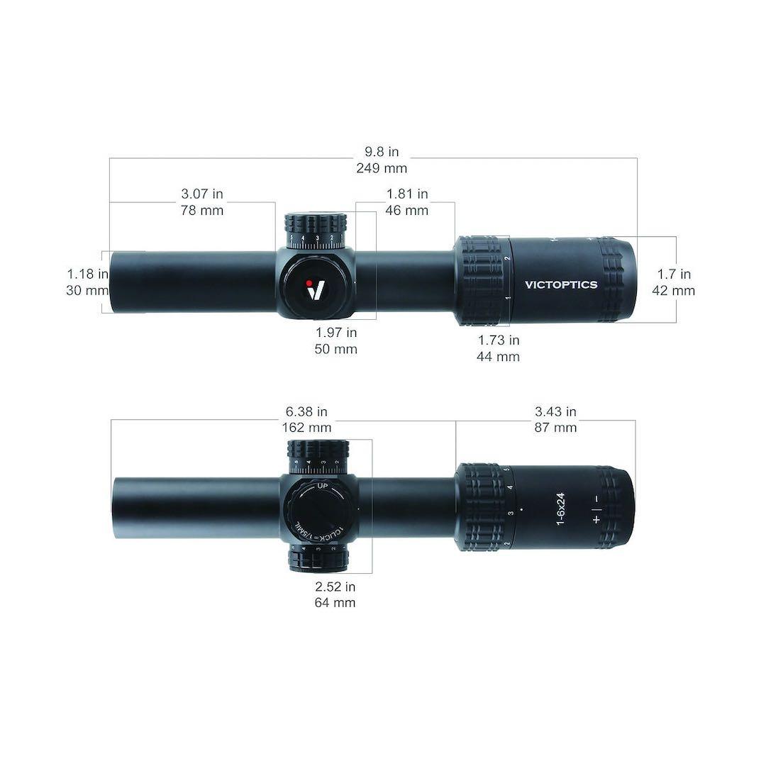 【最終値下げ】実銃対応 ベクターオプティクス スコープ S6 1-6x24 黒