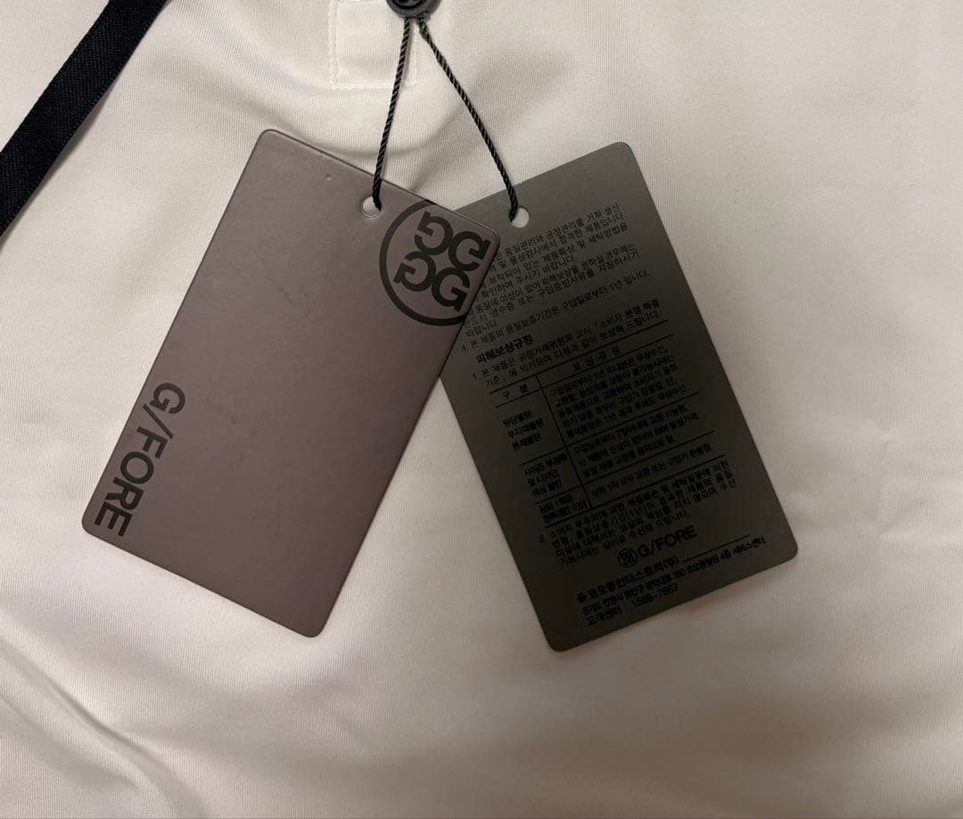 G/FORE ホワイト ハイネック長袖シャツ