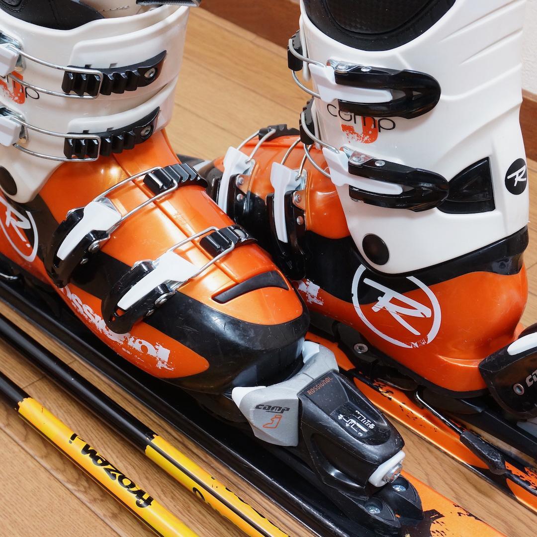 メンテ済 130cm 靴23～23.5cm ROSSIGNOL スキーセット
