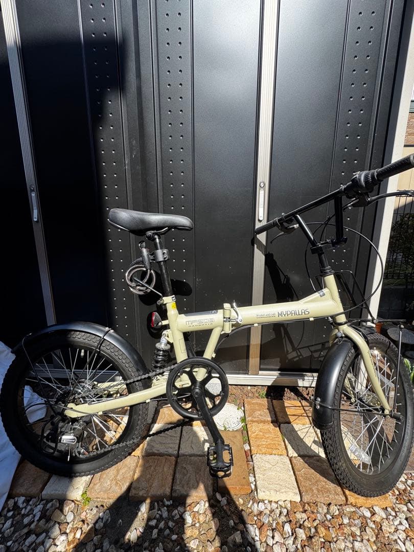 MYPALLAS折りたたみ自転車 カーキ20インチ