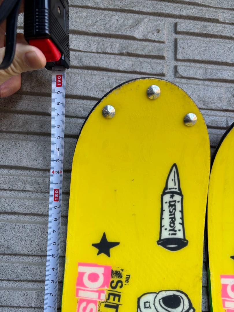 スキー板 約190cm イエロー 新雪用 フリップチップ K2