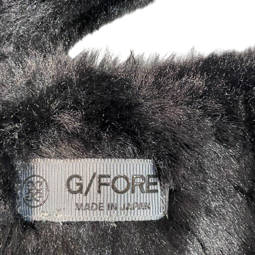 G/FORE ジーフォア 耳当て付き ボアサンバイザー ブラック ゴルフ