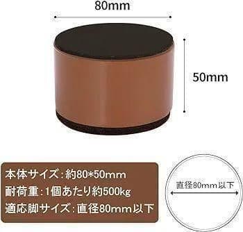 耐荷重500kg 脚キャップ 4個セット