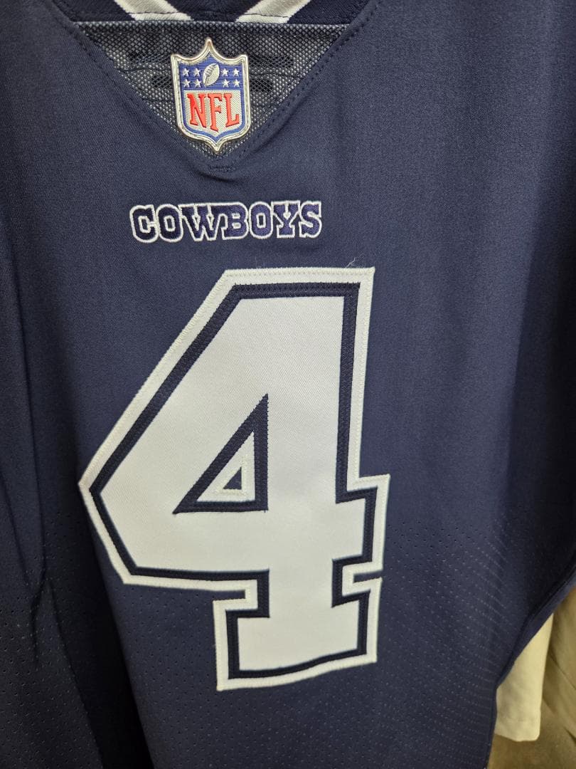 NFL ダラスカウボーイズ #4 PRESCOTT ナイキ ゲームジャージ 紺