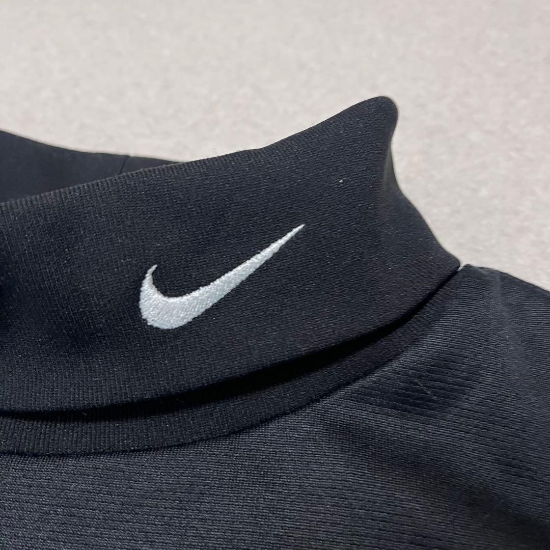NIKE GOLF モックネック長袖シャツ L ブラック ストレッチ