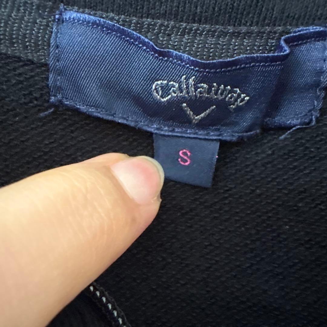 Callaway ブラック クロップドスウェット