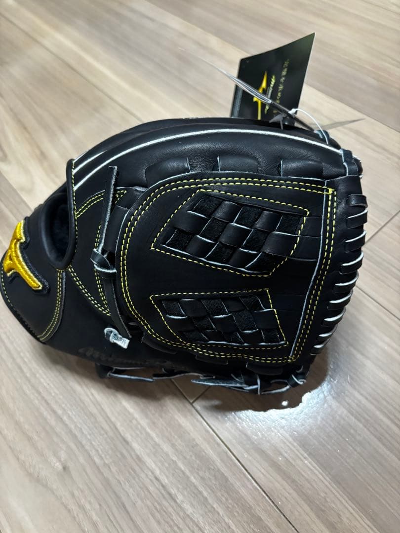 Mizuno Pro 硬式グローブ 右投げ用 黒/黄色