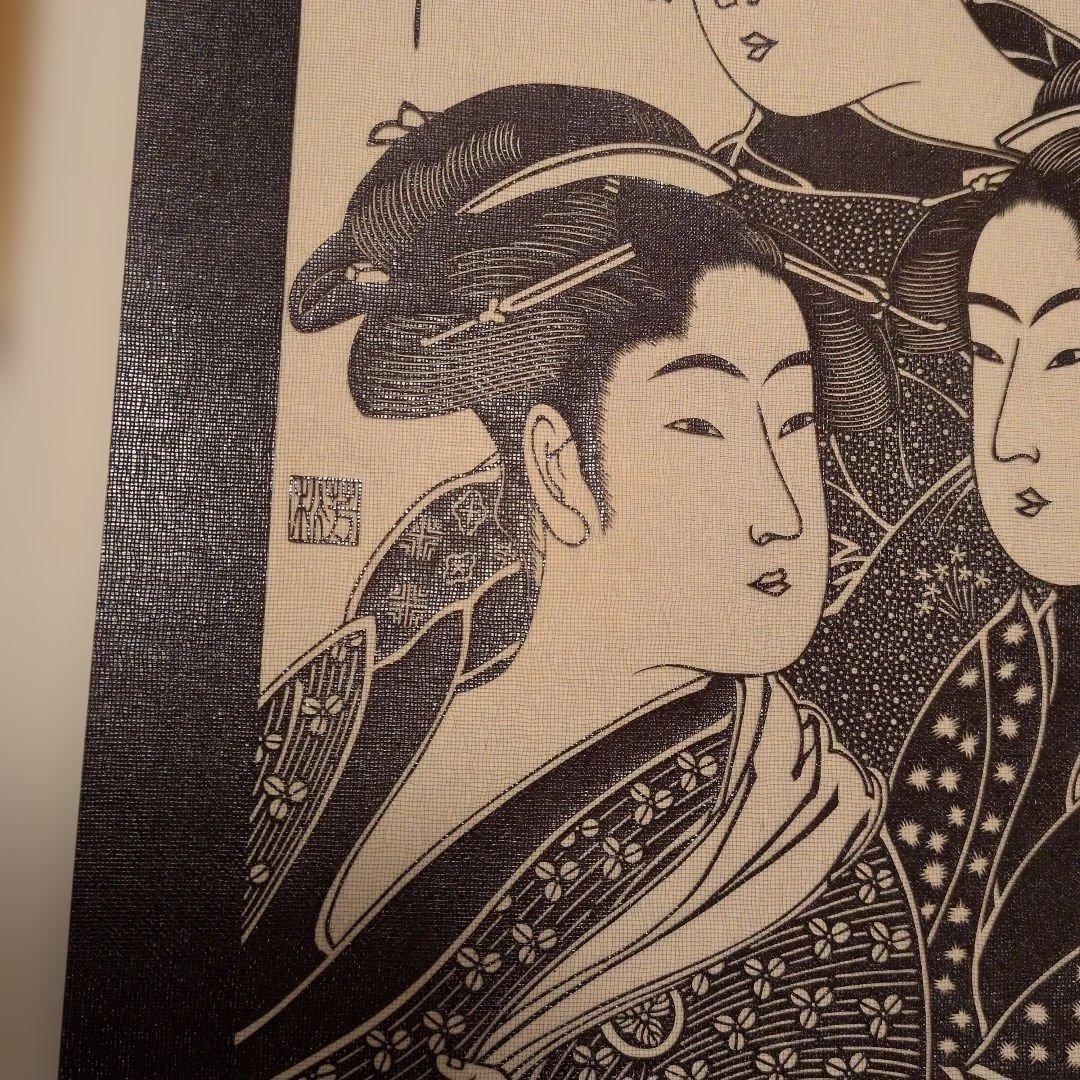 南部芳松刻 寛政三美人