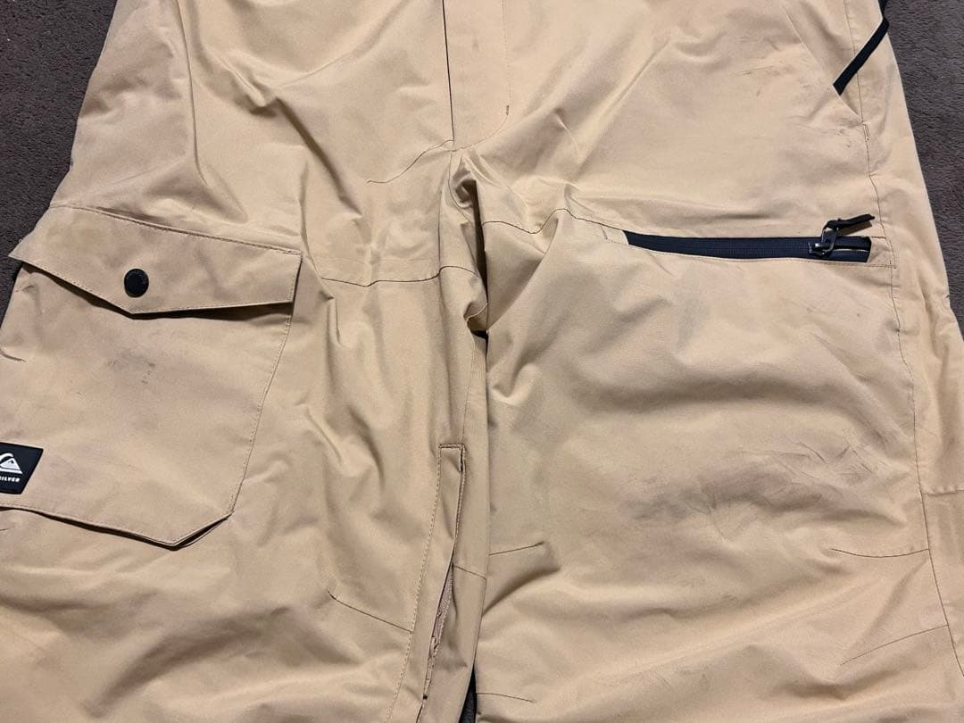 Quiksilver スノーボードウェア ベージュ上下セット