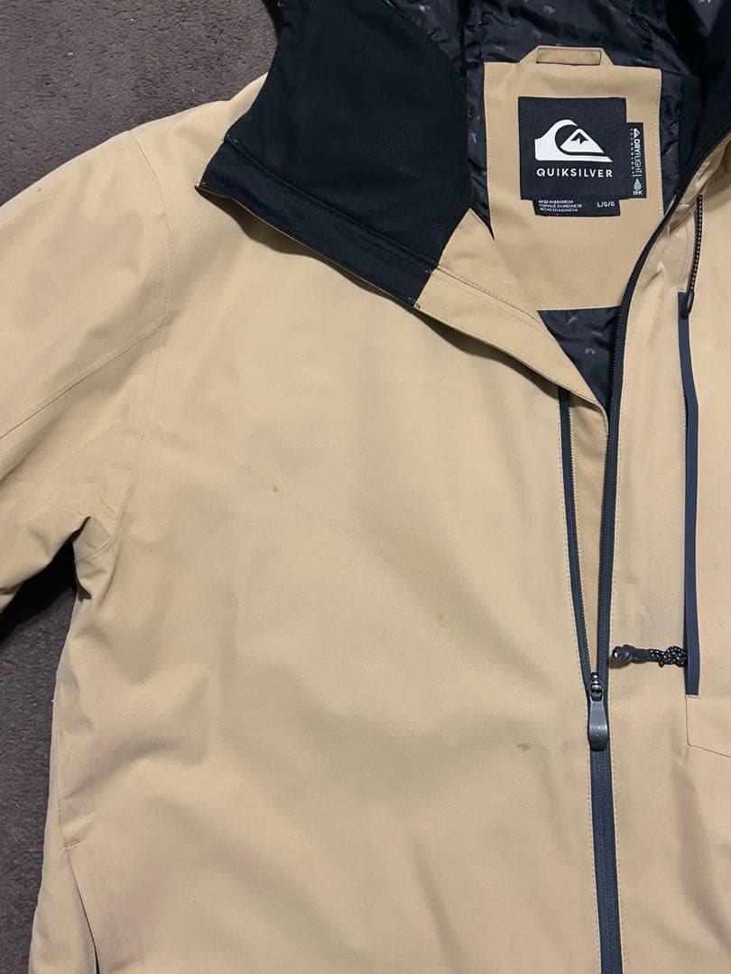 Quiksilver スノーボードウェア ベージュ上下セット